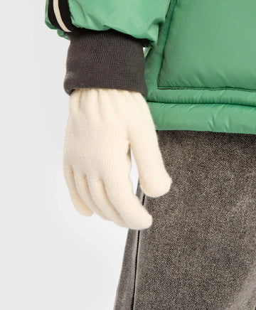 Ръкавици плетени кремави детски Button Blue