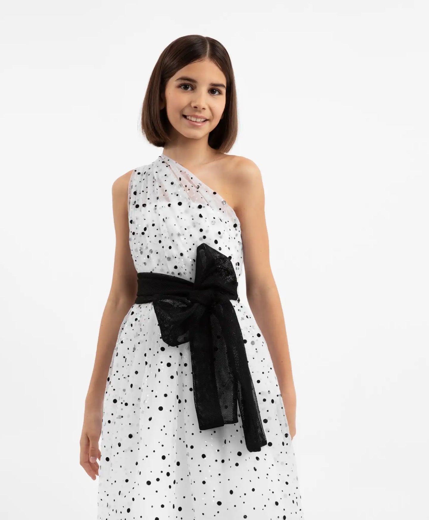 Текстилна рокля с външни джобове синя за момиче Gulliver