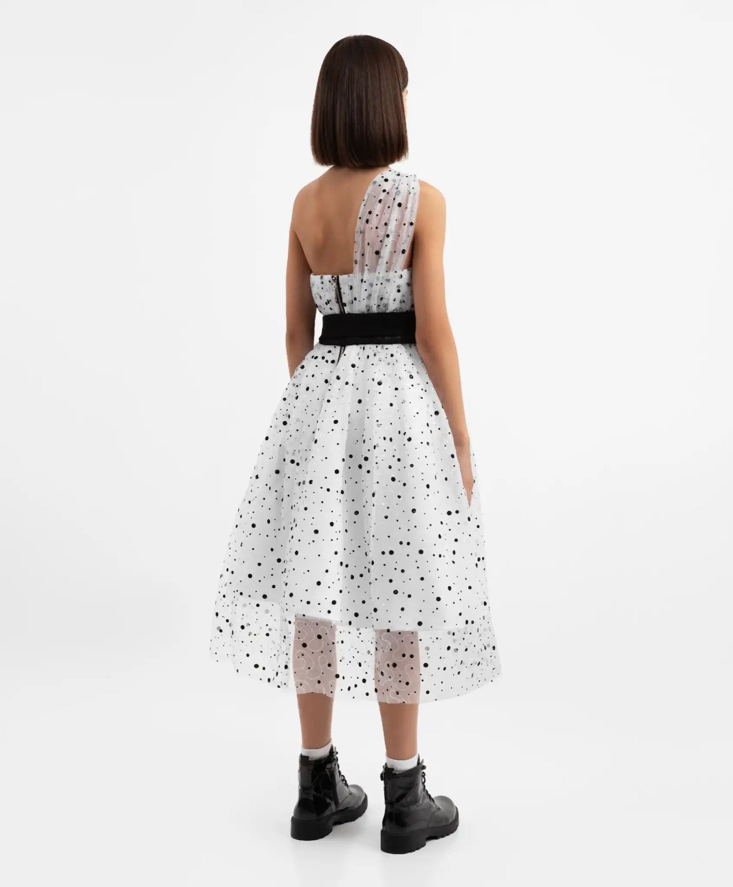 Текстилна рокля с външни джобове синя за момиче Gulliver