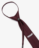 Вратовръзка на клипс в карирана шарка бордо за момче Gulliver