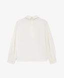 Трикотажна блуза с декорация кремава за момиче Gulliver