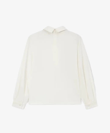 Трикотажна блуза с декорация кремава за момиче Gulliver