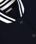 Суитшърт-бомбър от интерлок с принт син за момиче Gulliver