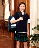 Обемен плетен син за МОМИЧЕ основен изглед