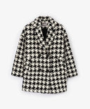 Палто с шарка "пие-де-пул", черно-бяло за момиче Gulliver