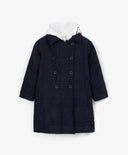 Палто за преходните сезони от водоотблъскващ плат с подвижна манишка синьо за момиче Gulliver