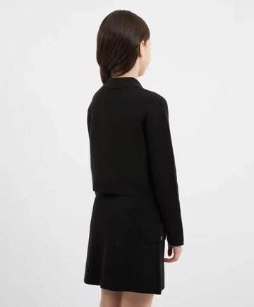 Плетено яке със закопчаване с метални копчета, черно за момиче Gulliver