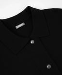 Плетено яке със закопчаване с метални копчета, черно за момиче Gulliver