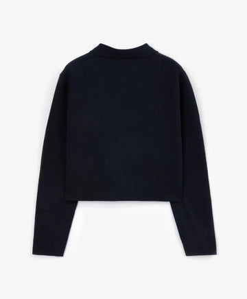 Плетен жакет с метални копчета син за момиче Gulliver