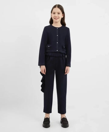 Панталони с рюшове стеснени сини за момиче Gulliver