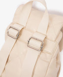 Раница за момиче капитонирана, мека форма, от матова еко кожа, млечнобяла Gulliver