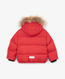 Зимно яке за момиче капитонирано, на изкуствен пух, червено Gulliver