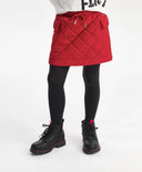 Пола за момиче капитонирана, от шушляк, червена Gulliver