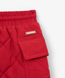 Пола за момиче капитонирана, от шушляк, червена Gulliver