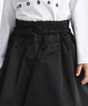 Пола за момиче текстилна, на едри плисета, черна Gulliver