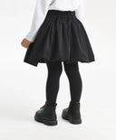 Пола за момиче текстилна, на едри плисета, черна Gulliver