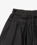 Пола за момиче текстилна, на едри плисета, черна Gulliver