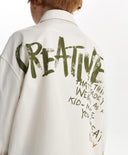 Риза с дълъг ръкав за момче прав силует, сива с принт Gulliver