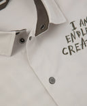 Риза с дълъг ръкав за момче прав силует, сива с принт Gulliver