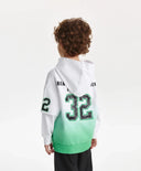 Худи за момче с градиентен преход и имитация на многослойност, бяло Gulliver