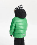Зимно яке за момче капитонирано, на изкуствен пух, зелено Gulliver