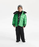 Зимно яке за момче капитонирано, на изкуствен пух, зелено Gulliver