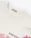 Лонгслив за момиче свободен модел с асиметричен принт, млечнобял Gulliver