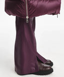 Зимно палто за момиче капитонирано, на естествен пух, бордо Gulliver