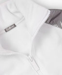 Разкопчаваща се суичър-блуза за момиче от полар със сребристи кантове, бяла Gulliver