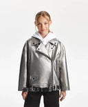 Утеплено яке за момиче, сребриста Gulliver