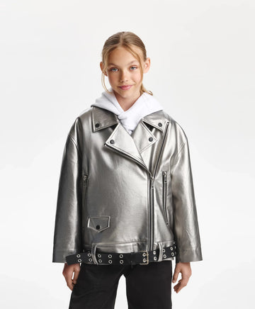 Утеплено яке за момиче, сребриста Gulliver