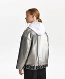 Утеплено яке за момиче, сребриста Gulliver