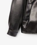 Утеплено яке за момче от еко кожа, черно Gulliver