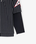 Лонгслив за момче оувърсайз силует, син на райе Gulliver