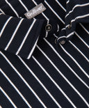 Трикотажна риза с дълъг ръкав за момче на райе с принт, синя Gulliver