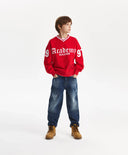 Суитшърт за момче с V-образно деколте, червен Gulliver