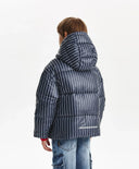 Преходно яке за момче от шушляк на вертикални райета, синьо Gulliver