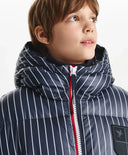 Преходно яке за момче от шушляк на вертикални райета, синьо Gulliver