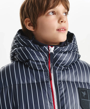 Преходно яке за момче от шушляк на вертикални райета, синьо Gulliver
