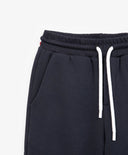 Панталон за момче от футър с мъхеста вътрешност, прав свободен, син Gulliver