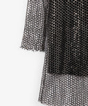 Рокля за момиче трикотажна с дълъг ръкав, с тюл и пайети, черна Gulliver