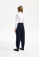 Сини трикотажни панталони тип слоучи (от англ. slouchy – свободни, торбести) от Gulliver